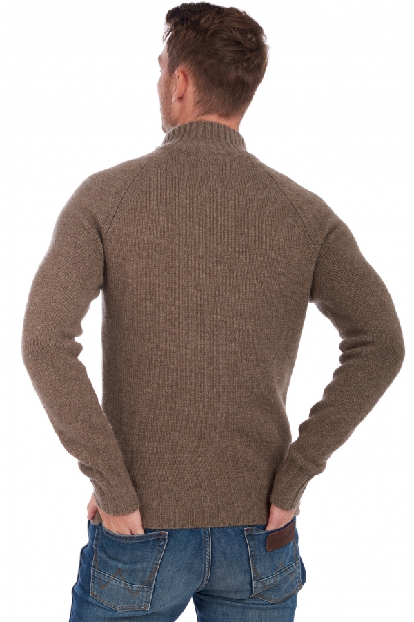 Cashmere & Yak men polo style sweaters howard natural dove dove chine l